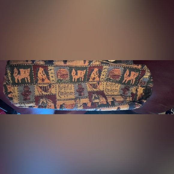 VTG Faithful Companion Dog Canvas Tote Over Shoulder Bag - Picture 4 of 8